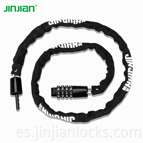 Bloqueo de cadena de combinación de bloqueo de seguridad para bicicletas de Jinjian para bicicleta eléctrica Bike Motor Cycle Combination Lock